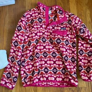 Patagonia Synchilla Fleece in Pink and Orange